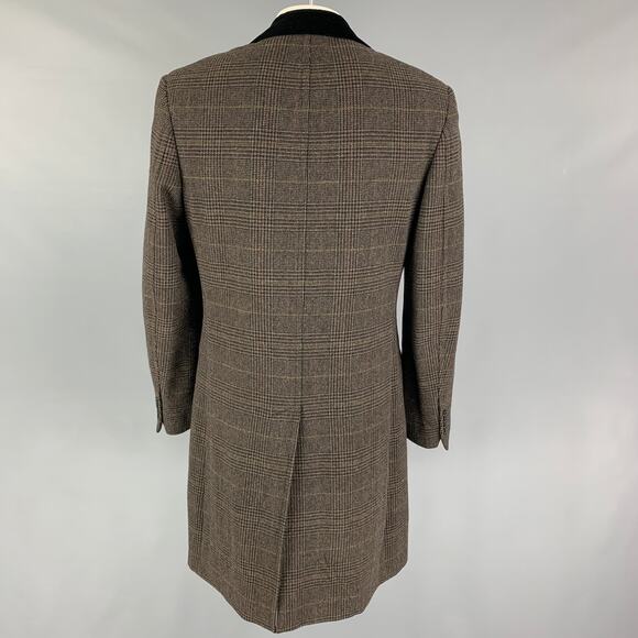 PS by PAUL SMITH Size 42 Olive Black Plaid Wool Nylon Coat - Picture 4 of 7